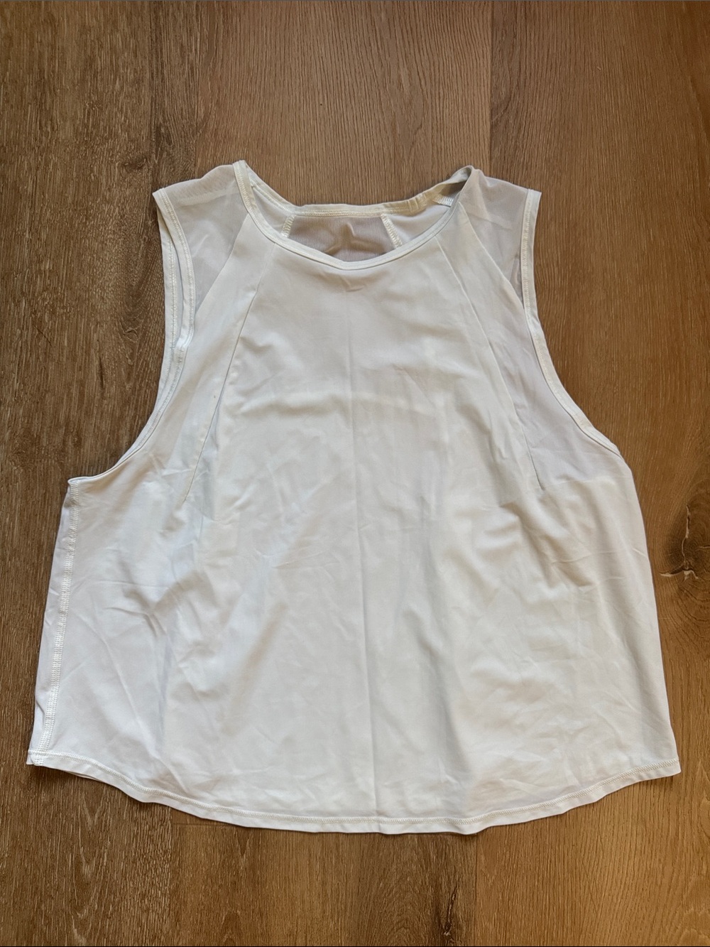 Lululemon white Sculpt Cropped Tank Top